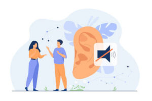 Surdos usando a Libras como meio de comunicação